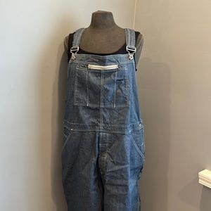 Striped Gap Overalls Denim Bib Overalls Jean Wide Leg Pants Vintage